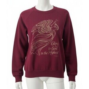 Vtg  1995 Abbey Press Maroon Christian Christmas Sweatshirt Platinum Sweats XL